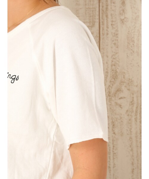 MYSELF ABAHOUSE（マイセルフアバハウス）の「ライト裏毛ラグランTシャツ（トップス・レディース・ホワイト/アイボリー・F）」の7枚目の写真