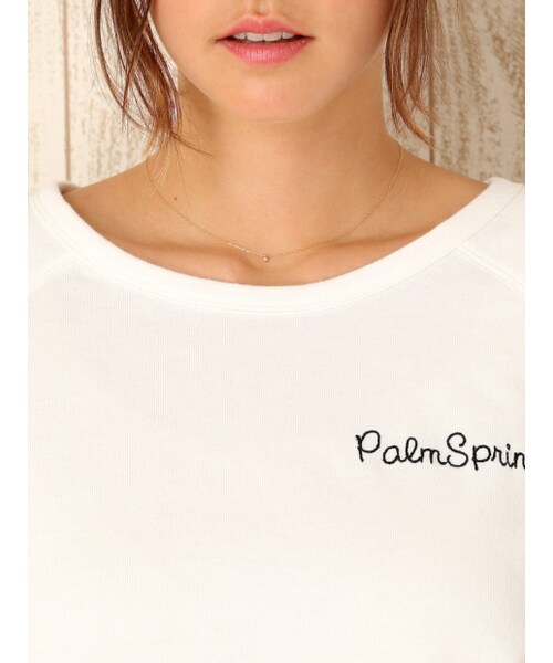 MYSELF ABAHOUSE（マイセルフアバハウス）の「ライト裏毛ラグランTシャツ（トップス・レディース・ホワイト/アイボリー・F）」の6枚目の写真