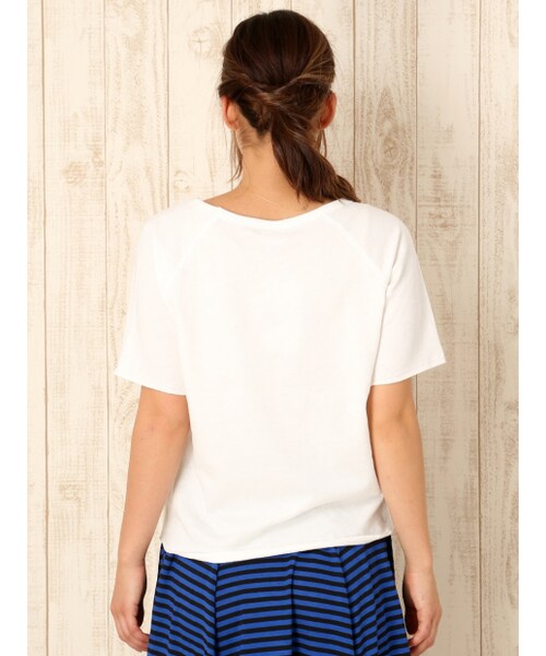 MYSELF ABAHOUSE（マイセルフアバハウス）の「ライト裏毛ラグランTシャツ（トップス・レディース・ホワイト/アイボリー・F）」の5枚目の写真