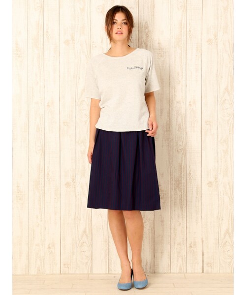 MYSELF ABAHOUSE（マイセルフアバハウス）の「ライト裏毛ラグランTシャツ（トップス・レディース・ホワイト/アイボリー・F）」の10枚目の写真