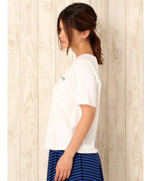 MYSELF ABAHOUSE（マイセルフアバハウス）の「ライト裏毛ラグランTシャツ（トップス・レディース・ホワイト/アイボリー・F）」の4枚目の写真