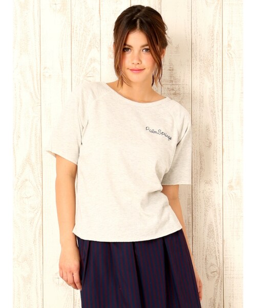 MYSELF ABAHOUSE（マイセルフアバハウス）の「ライト裏毛ラグランTシャツ（トップス・レディース・ホワイト/アイボリー・F）」の2枚目の写真