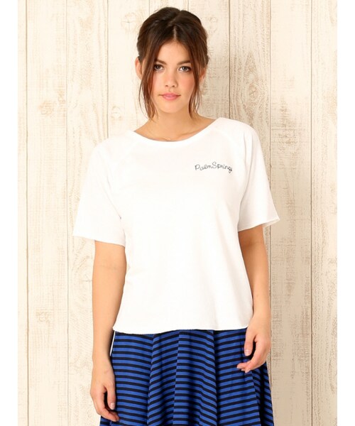 MYSELF ABAHOUSE（マイセルフアバハウス）の「ライト裏毛ラグランTシャツ（トップス・レディース・ホワイト/アイボリー・F）」の3枚目の写真