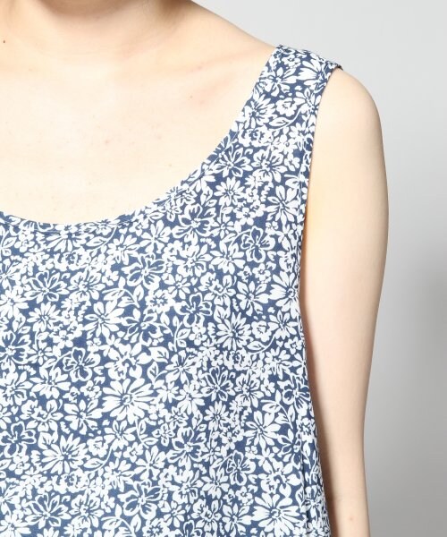 LEPSIM(レプシィム)の「セットアップマキシハナガラワンピース(ワンピース/ドレス・レディース・オフ×ネイビー/ブラウン×ネイビー/グリーン×ブラック・FREE SIZE)」の7枚目の写真