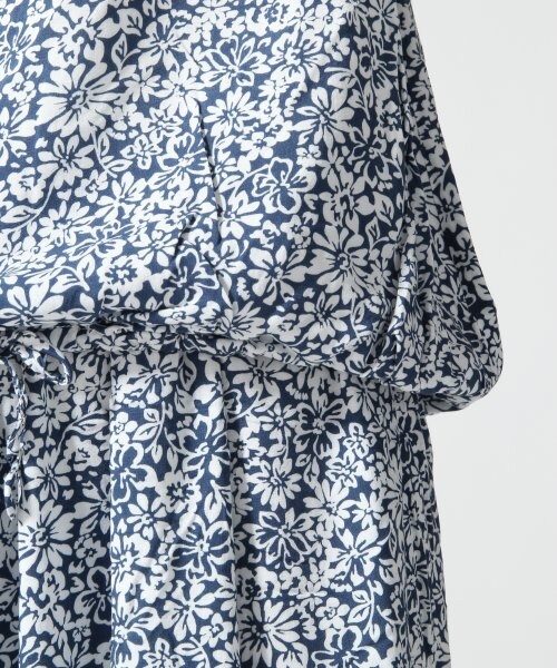 LEPSIM(レプシィム)の「セットアップマキシハナガラワンピース(ワンピース/ドレス・レディース・オフ×ネイビー/ブラウン×ネイビー/グリーン×ブラック・FREE SIZE)」の8枚目の写真