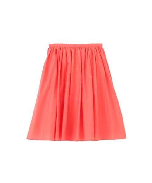 URBAN RESEARCH DOORS（アーバンリサーチドアーズ）の「綿シルクギャザースカート（スカート・レディース・GREEN/L GRAY/PINKORANGE/NAVY・one）」の4枚目の写真
