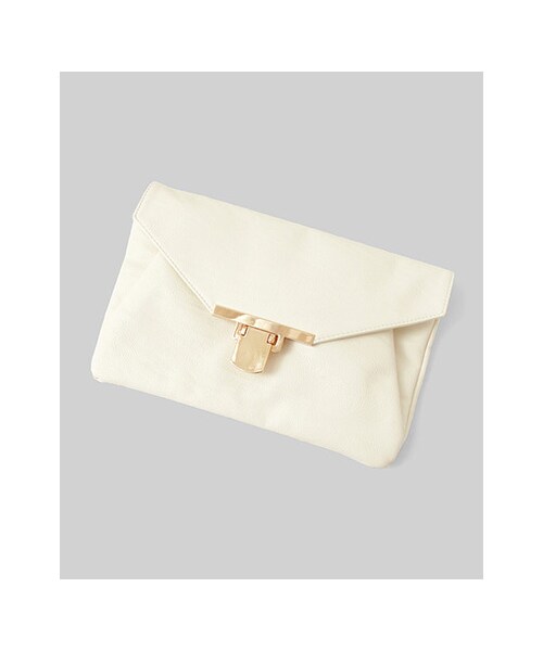 KBF(ケイビーエフ)の「メタルバックルクラッチ(バッグ・レディース・アイボリー/ブルー/ブラック・one)」の2枚目の写真