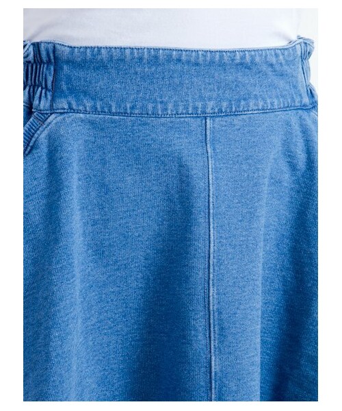 E hyphen world gallery（イーハイフンワールドギャラリー）の「ミニ裏毛サーキュラーミニスカート（スカート・レディース・ブルー/ディープブルー・F）」の6枚目の写真
