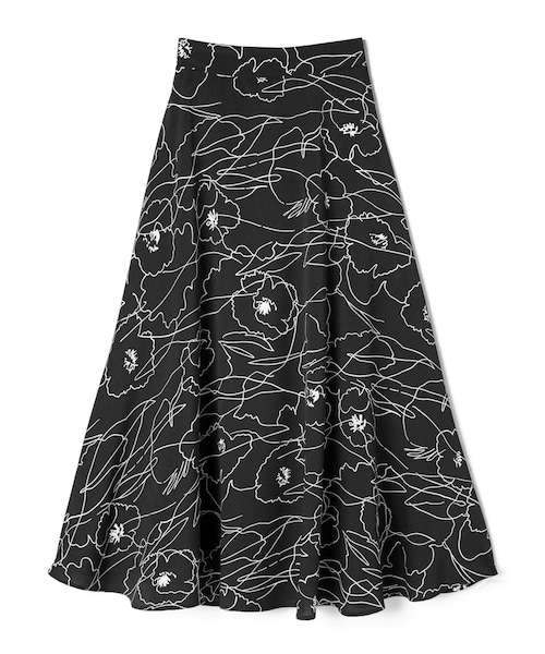 GRL（グレイル）の「花柄スカート（スカート・レディース・オフホワイト/ブラック・M）」の2枚目の写真