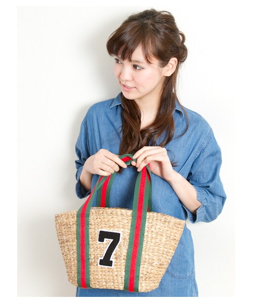 SEVENDAYS=SUNDAY(セブンデイズサンデイ)の「セブンカゴバッグS(バッグ・ポーチ・レディース・レッド/ネイビー・F)」の11枚目の写真