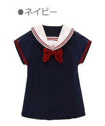 Bobon21 | Honey Peachセーラーチュニックトップス-全２色-(シャツ/ブラウス)