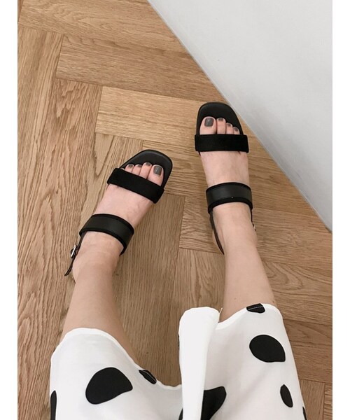 SAPPUN(サプン)の「Brussels(サンダル・レディース・White/Black・22.5-25.0cm)」の2枚目の写真