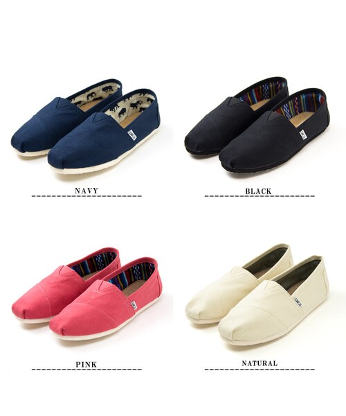 TOMS（トムス）の「TOMS トムス メンズ Canvas Men's Classics toms-classics-mens（シューズ・メンズ・Navy/Black/Pink/Natural・M8/M9）」の2枚目の写真