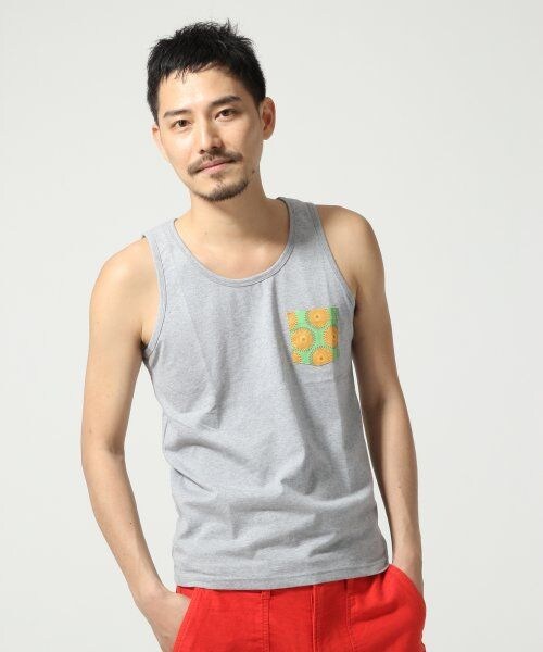 GLOBAL WORK(グローバルワーク)の「ポケツキタンクトップ(トップス・メンズ・ホワイト06/ダークグレー09/グレー15/ネイビー88・S/M/L/XL)」の3枚目の写真