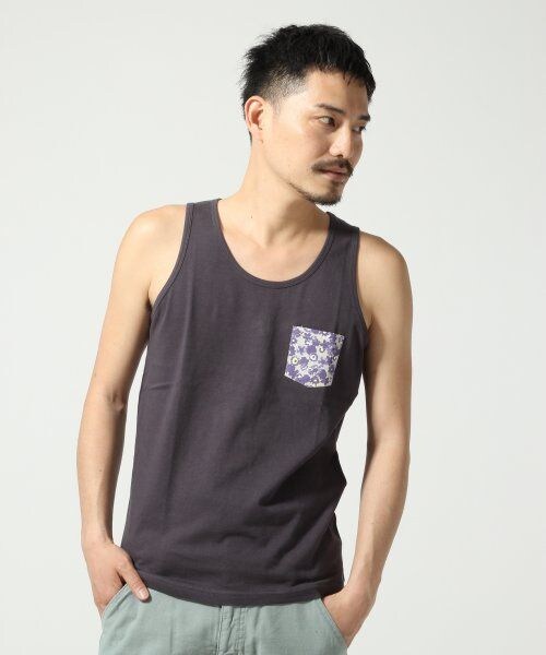 GLOBAL WORK(グローバルワーク)の「ポケツキタンクトップ(トップス・メンズ・ホワイト06/ダークグレー09/グレー15/ネイビー88・S/M/L/XL)」の2枚目の写真