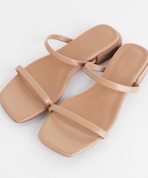 DHOLIC | ローヒールツーストラップサンダル(サンダル)