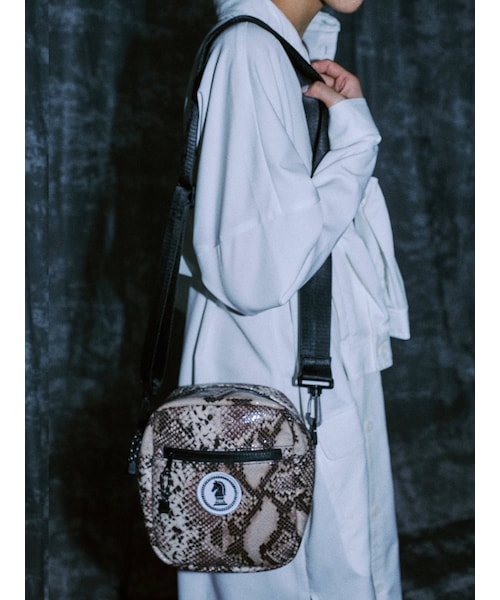 PAMEO POSE（パメオポーズ）の「2WAY Snakey Sacoche（ハンドバッグ・グリーン/ピンク/ベージュ・F）」の6枚目の写真