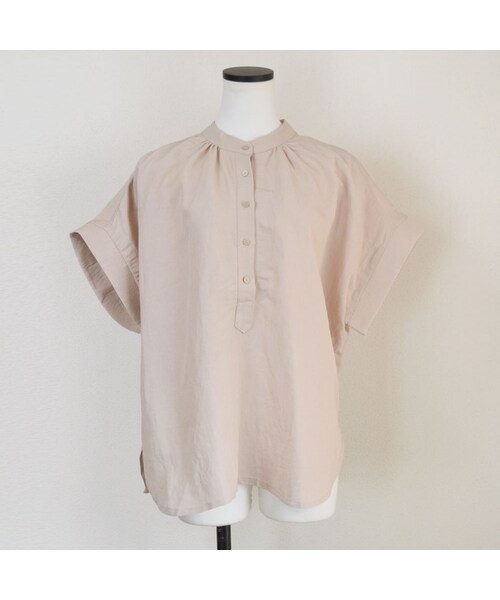 no brand（ノーブランド）の「リネンヘンリースタンドBL（シャツ/ブラウス・レディース・その他）」の12枚目の写真