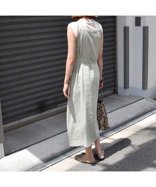 no brand（ノーブランド）の「コットンリネンエプロンOP（ワンピース・レディース・その他）」の9枚目の写真