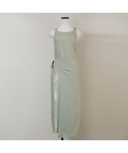 no brand（ノーブランド）の「コットンリネンエプロンOP（ワンピース・レディース・その他）」の14枚目の写真