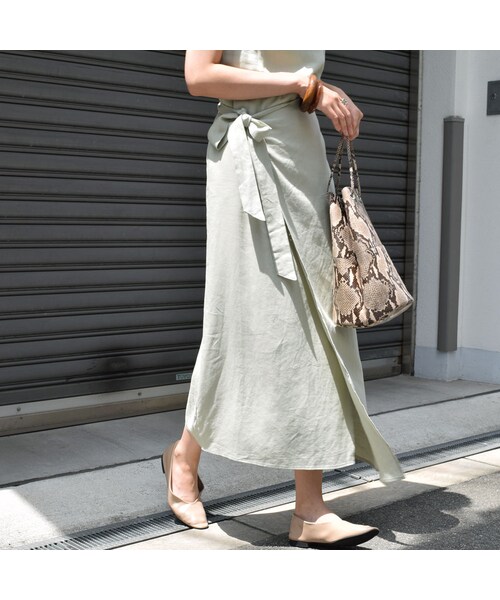 no brand（ノーブランド）の「コットンリネンエプロンOP（ワンピース・レディース・その他）」の8枚目の写真