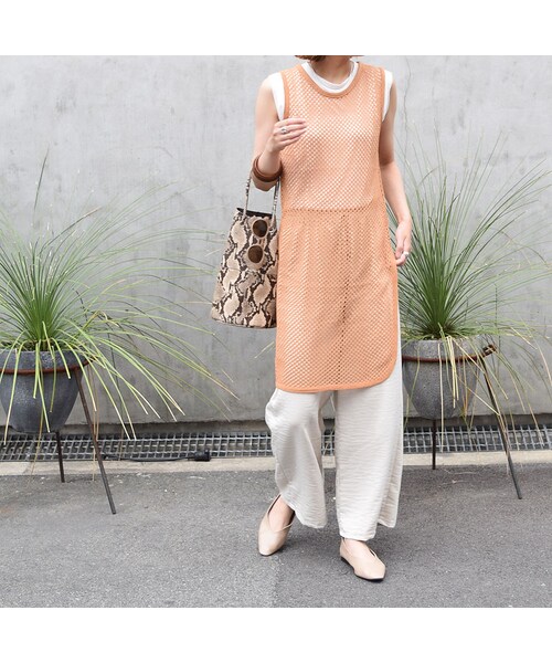 no brand（ノーブランド）の「サイドスリットメッシュタンク（ベスト・レディース・その他）」の2枚目の写真