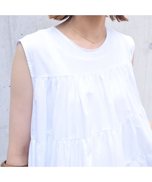 no brand（ノーブランド）の「フェアリーコットンノースリーブOne-Piece（ワンピース・レディース・その他）」の3枚目の写真