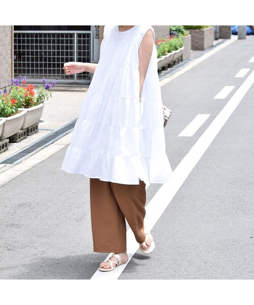 no brand（ノーブランド）の「フェアリーコットンノースリーブOne-Piece（ワンピース・レディース・その他）」の6枚目の写真