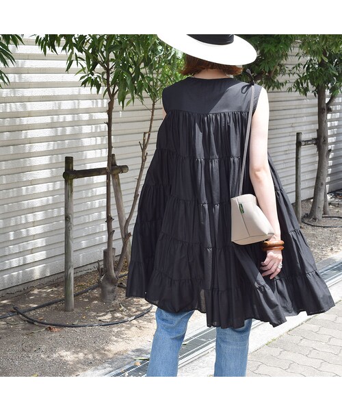 no brand（ノーブランド）の「フェアリーコットンノースリーブOne-Piece（ワンピース・レディース・その他）」の9枚目の写真