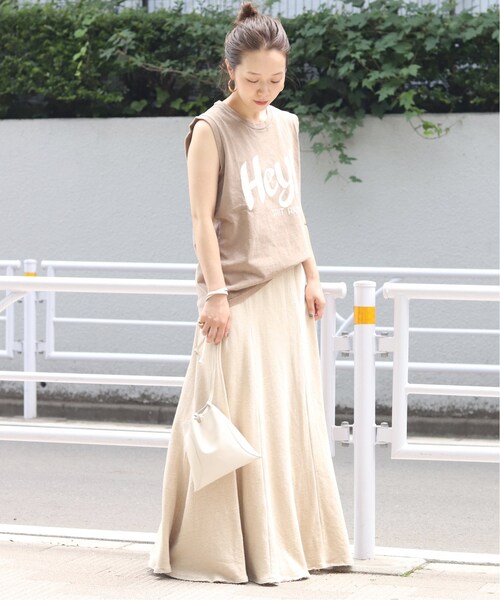 plage（プラージュ）の「urakeフレアスカート◆（スカート・ベージュ/36/在庫あり/38）」の2枚目の写真