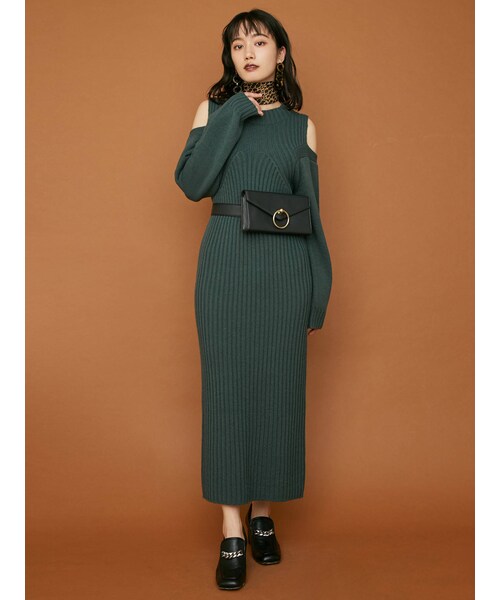 Murua ムルーア の オープンショルダーニットワンピース ワンピース ドレス Wear