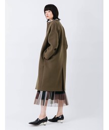 【定番品】新品タグ付き　エレンディーク　コート　ラクーン　バイカラー ELENDEEK（エレンディーク）の「CREWNECK COCOON CT（その他アウター