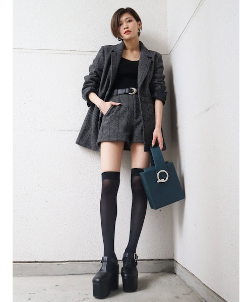 EMODA（エモダ）の「スウィッチングシングルジャケット（テーラードジャケット・ライトミックス/ミックス/ブラック・F）」の12枚目の写真