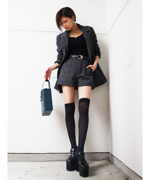 EMODA（エモダ）の「スウィッチングシングルジャケット（テーラードジャケット・ライトミックス/ミックス/ブラック・F）」の11枚目の写真