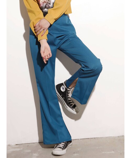 jouetie（ジュエティ）の「スリットフィットパンツ（パンツ・ブルー/ベージュ/ミックス/ブラック・M）」の7枚目の写真