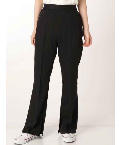 jouetie（ジュエティ）の「スリットフィットパンツ（パンツ・ブルー/ベージュ/ミックス/ブラック・M）」の2枚目の写真