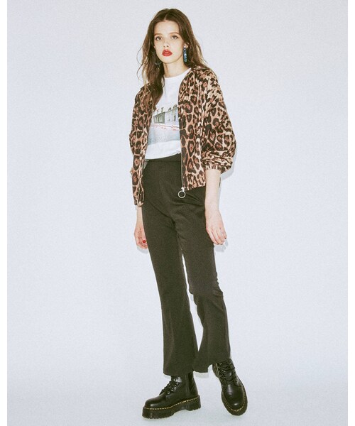 jouetie（ジュエティ）の「スリットフィットパンツ（パンツ・ブルー/ベージュ/ミックス/ブラック・M）」の10枚目の写真