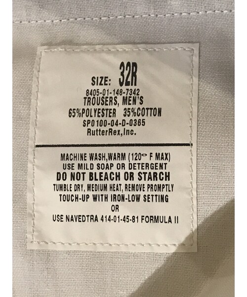MILITARY(ミリタリー)の「US ARMY カーキトラウザース 米国製 (Dead Stock) サイズ32R(チノパンツ・メンズ・その他)」の5枚目の写真