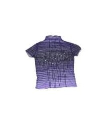 ［USED］シースルー刺繍紫トップス