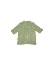 no brand | ［USED］伸縮素材のハイネック黄緑トップス (Tシャツ/カットソー)