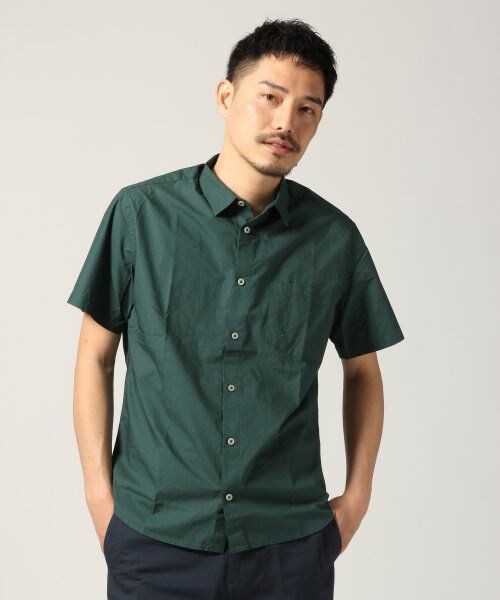 GLOBAL WORK（グローバルワーク）の「ブロードシャツ半袖（トップス・メンズ・ホワイト06/ワインレッド36/グリーン72/ダークグリーン75/ネイビー88・Ｓ/Ｍ/Ｌ/ＸＬ）」の3枚目の写真