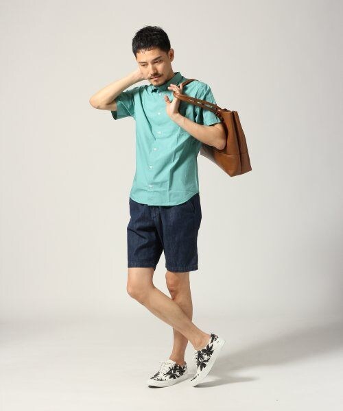 GLOBAL WORK（グローバルワーク）の「ブロードシャツ半袖（トップス・メンズ・ホワイト06/ワインレッド36/グリーン72/ダークグリーン75/ネイビー88・Ｓ/Ｍ/Ｌ/ＸＬ）」の9枚目の写真