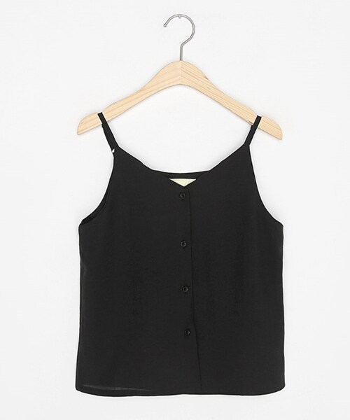 DHOLIC（ディーホリック）の「フロントボタンVネックスリーブレス（キャミソール・レディース・ホワイト/ブルー/ブラック/レッド・FREE）」の2枚目の写真