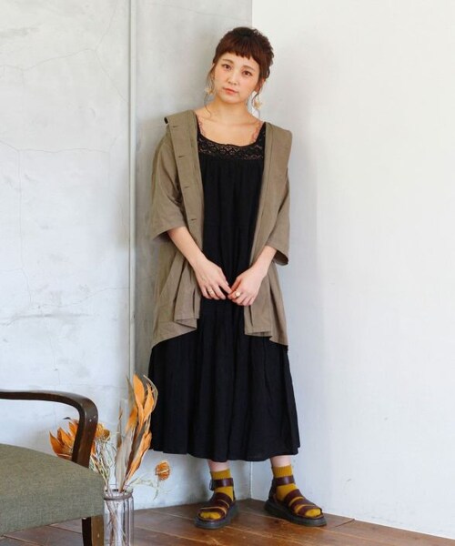 Crisp（クリスプ）の「レースティアードワンピース（ワンピース・レディース・レッド/ブラック・FREE）」の3枚目の写真