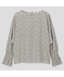 UNIQLO | プリントボリュームスリーブブラウス（長袖）(シャツ/ブラウス)