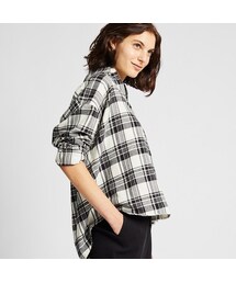 UNIQLO | フランネルチェックスキッパーシャツ（長袖）(シャツ/ブラウス)