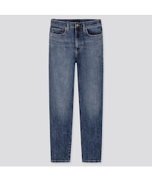 UNIQLO | ハイライズストレートジーンズ（丈標準72cm）(デニムパンツ)