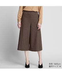 UNIQLO | ワイドクロップドパンツ（チェック）(その他パンツ)