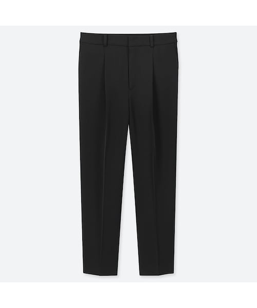 UNIQLO（ユニクロ）の「ドレープテーパードアンクルパンツ（丈標準63～65cm）（その他パンツ・レディース・WINE 19/NAVY 69/BLACK 09・XXL/XL/3XL/XS/S/M/L）」の2枚目の写真