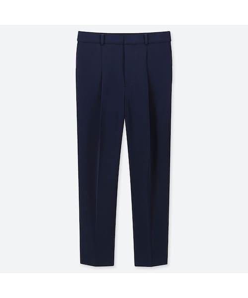 UNIQLO（ユニクロ）の「ドレープテーパードアンクルパンツ（丈標準63～65cm）（その他パンツ・レディース・WINE 19/NAVY 69/BLACK 09・XXL/XL/3XL/XS/S/M/L）」の3枚目の写真